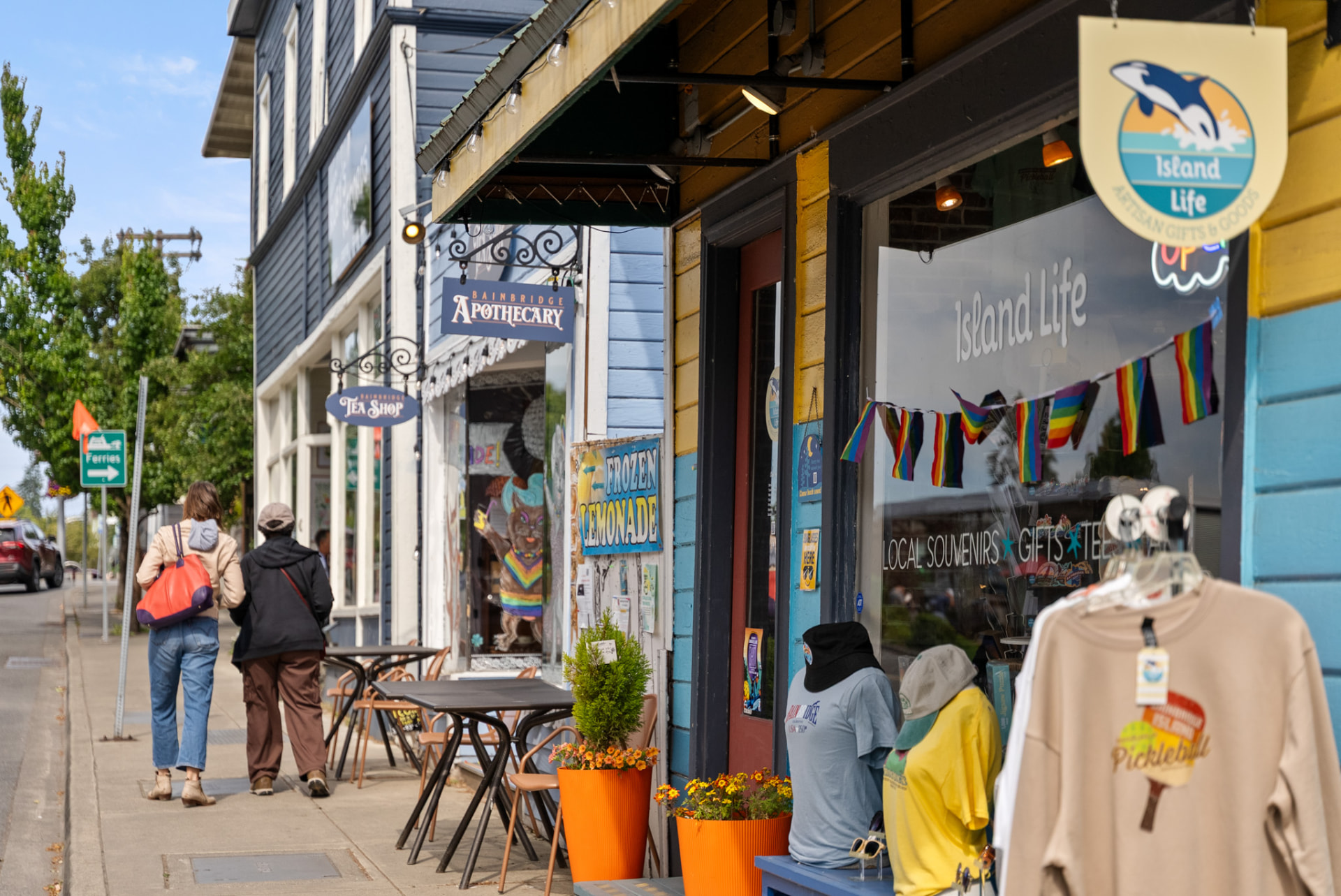 A local storefront on Bainbridge Island in Kitsap County, Washington